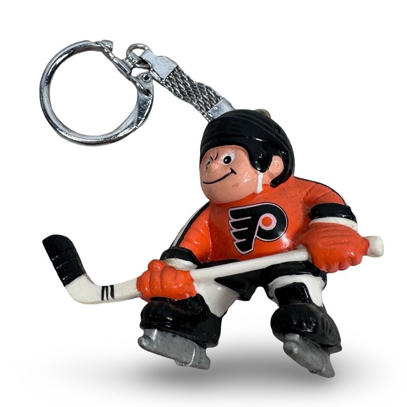 Lil' Sports Brat Other - Vintage Philadelphia Flyers Lil Sports Brat NHL Hockey Keychain Orange Black